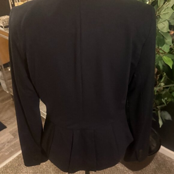 WILLI SMITH BLACK CROPPED TUXEDO BLAZER - Picture 2 of 8